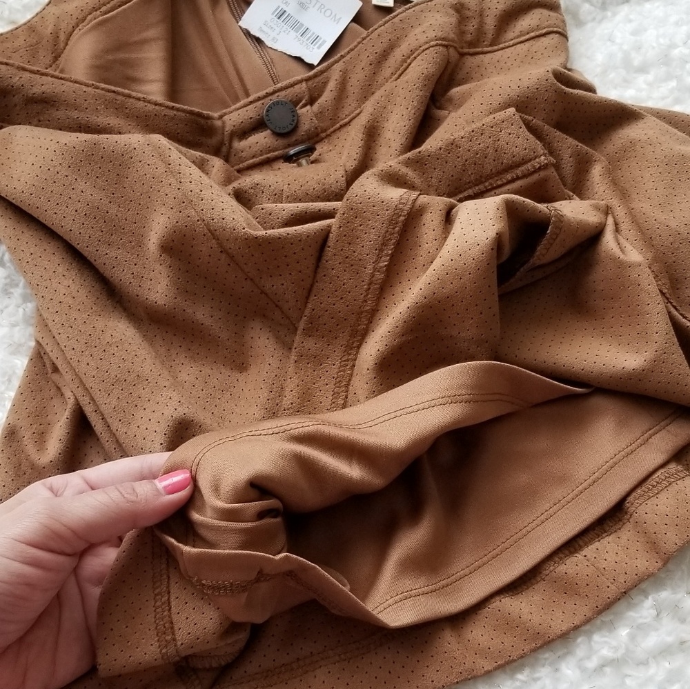 JOLT FAUX SUEDE BROWN CIRCLE SKIRT SIZE 3 - Picture 8 of 8